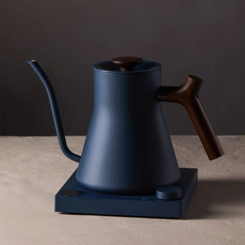 Fellow Stagg EKG PRO 0.9 L – Blue Electric Kettle with Wooden Handle