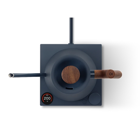 Fellow Stagg EKG PRO 0.9 L – Blue Electric Kettle with Wooden Handle