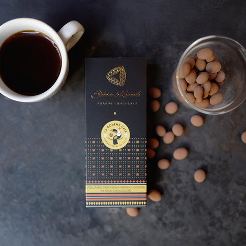 Steiner & Kovarik x La Bohème Café Ziarna kawy w mlecznej czekoladzie